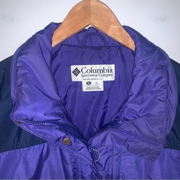 Vintage Columbia Ski Jacket Women’s  Size XL Purple Navy Outdoor Adventure Light - Picture 9 of 11
